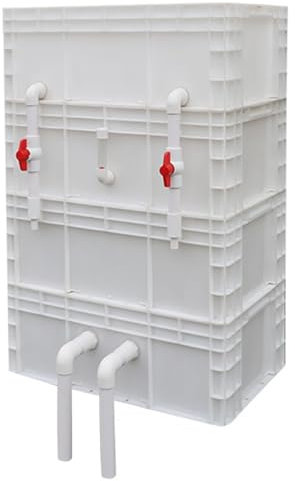 Kit De Filtro Grande Para Estanques, Peceras, Filtros De Acuario, Externo 3/4 Niveles Caja Filtro Ciclo Del Agua, Filtro Del Acuario De La Caja Del Volumen De Ventas(White,23.62x15.75x38.98in/60x40x99