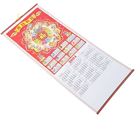 Operitacx 2024 Zodiac Wandkalender Kalender 2024 Wand Monatsplaner Whiteboard Wandplaner Chinesischer Monatskalender bauernkalender lunar calender 2024 Hängekalender Wandkalender 2024 Papier