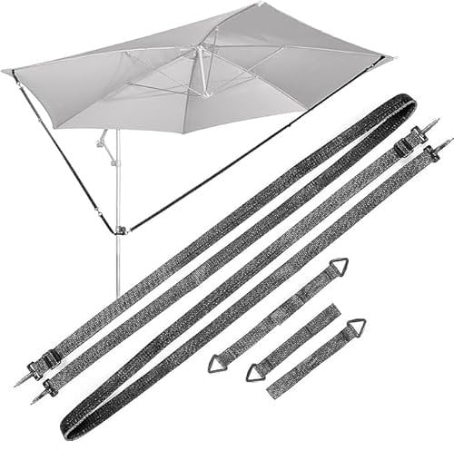 4smile Windsicherung Sonnenschirm - Robuste Ampelschirm Windsicherung stabilisiert Sonnenschirm 4 x 4 m bei Wind - Strapazierfähige Sonnenschirm Sicherung für Ampelschirm, Kurbelschirm, Gartenschirm