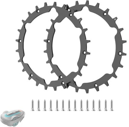 Roue de traction pour tondeuse à gazon Gardena Sileno City 250 Smart 300 400 600 500 Smart 500 Smart+ Life1000 212 mm antidérapant 2 pointes avec 14 clous