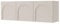 Selsey Meuble TV Suspendu Fiorra - Hauter 37 cm – Meuble Tele Cachemire Élégant avec Façades MDF Rainurées – Installation Murale avec Rangement Discret – Meubles TV – Push to Open – Beige/Gris