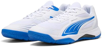 Puma Unisex SOLARFLASH III Indoor Court Shoe, White-Ultra Blue Black, 39.5 EU, Puma Weiß Ultrablau Puma Schwarz, 40 EU