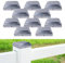 Tapones para postes, 7 x 7/8 x 8/10 x 10 cm, 10 unidades, de acero galvanizado, tapas para postes de vallas, tapa cuadrada, resistente a la intemperie, para postes de madera de jardín (tapas para