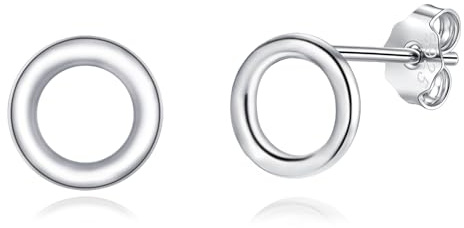 Hasnsofie Ohrstecker Silber 925 für Damen Mädchen, 925 Silber Ohrringe | Stern/Rund/Stab, Kleine Einfach Stecker, Hypoallergen Schlafen Knorpel Stecker Kind, Ohrschmuck mit Box, Geschenk zur Feier