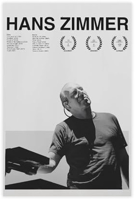 hsqxidhz Hans Zimmer Geïnspireerd Poster auf Leinwand, Wandkunst, Dekordruck, Bild Gemälde für Wohnzimmer, Schlafzimmer, Dekoration, 40 x 60 cm