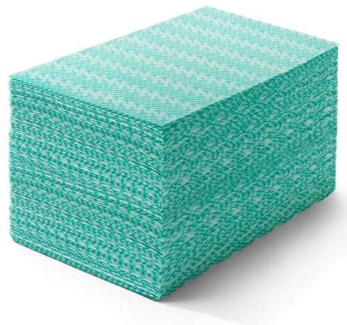 Peachicha Reusable Cleaning Towels Reusable Cloths Dish Cloths, 50 Count Multi-Purpose Handy Towel, Disposabel Dry Kitchen Wipes, Durable, Absoebent, Dry Quickly, Green, Handi Wipe