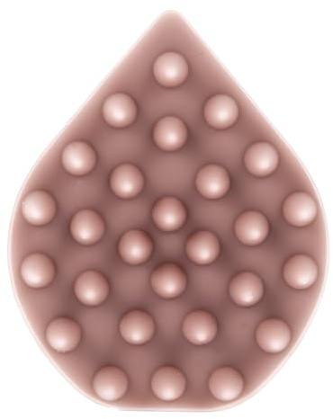 Wassertropfenförmige Shampoo Bürste aus Silikon in Rosa | 1 Stück, Rutschfester Griff, Entwirrt, zum Haarewaschen und Sanften Einmassieren