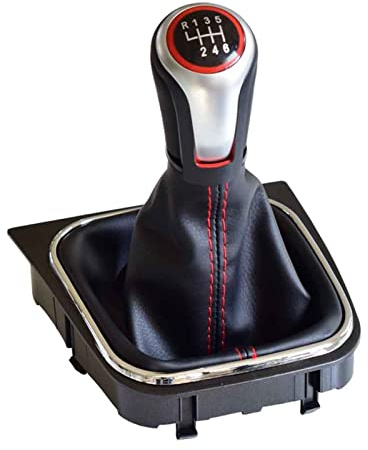 Auto-Schaltknauf, manuell, 5, 6 Gänge, Auto-Schaltknauf, Ersatz für VW für Golf 5, 6, MK5, 6, für Scirocco Stick-Schaltabdeckung (5-Gang-Schaltmanschette) (6-Gang-Schaltmanschette)