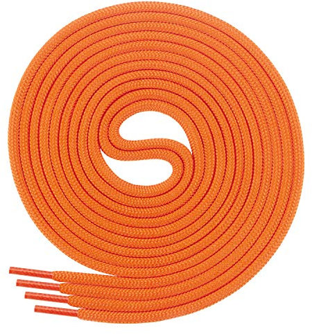 Di Ficchiano Schnürsenkel rund, Rundsenkel für Business- und Lederschuhe, reißfester Allroundsenkel, ø 3mm Farbe orange Länge 120cm