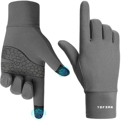 Tofern Herren Damen Thermo Handschuhe Touchscreen Unterziehhandschuhe - Winter Warme FahrradHandschuhe Skihandschuhe für Ski, Fahren, Radfahren, Wandern