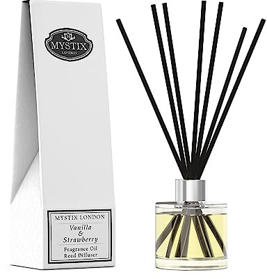Mystix London Duftöl-Diffusor Vanille und Erdbeere, 100 ml