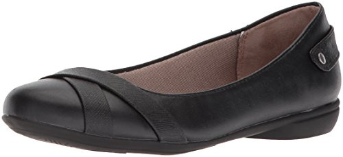 LifeStride Women's Adalene Ballet Flat, Black, 7.5 UK