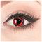 Farbige Kontaktlinsen zu Fasching Karneval Halloween 1 Paar Crazy Fun rote schwarze 'Kakashi' mit Behälter in Topqualität von 'Glamlens' ohne Stärke