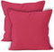 Encasa XO Baumwoll-Kissenbezüge, 2er-Set I 20x20 in (50x50 cm) - Pink I kein Einsatz I einfach Kissenbezüge I Maschinenwaschbar | Nur Innen benutzen