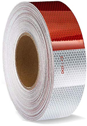 WONDER POINT Reflektorband selbstklebend Rot-Weiß, 5,1 cm × 50 m | Reflektierendes Klebeband zur zusätzlichen Kennzeichnung von Auto, LKW, Anhänger, Wohnmobil und Boot
