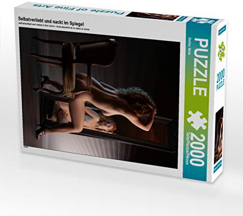 CALVENDO Puzzle Selbstverliebt und nackt im Spiegel 2000 Teile Puzzle hoch | 2000 Teile Lege-Größe 67 x 90 cm Foto-Puzzle für glückliche Stunden