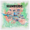 artboxONE Poster 20x20 cm Städte Hamburg Illustrierte Karte - Bild Hamburg Hamburg Hamburg map