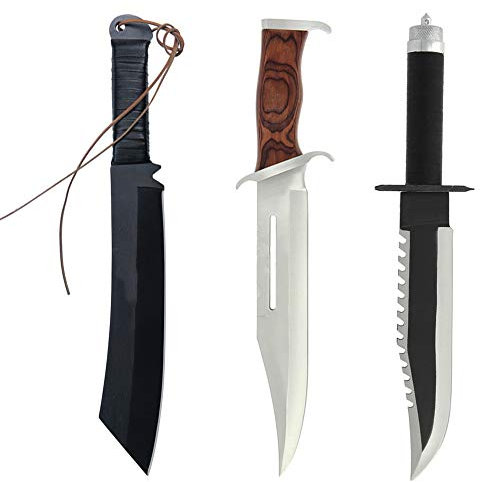 G8DS Messer-Set Rambo 2-4 Sägeverzahnung + Gürtelclip + Scheide