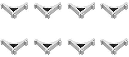 DOITOOL 8Pcs Refrigerator Shelf Clips Shelf Support Bracket for Refrigerator Cooler Freezer (Aluminium Size 5)