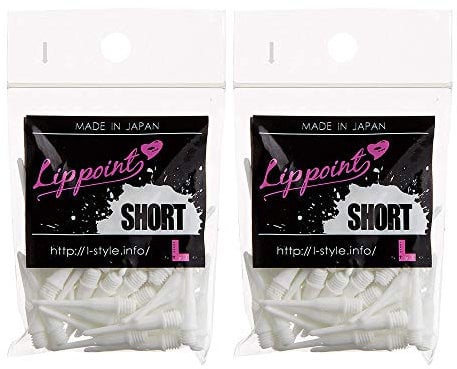 LSTYLE Kurze Lippoint Dartspitzen - weiß | 2BA Soft Tip Points - 2er Pack (60 Tips)