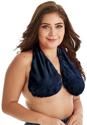 Sujetador de toalla, top de tubo de lactancia para mujer, sujetador de toalla para baño, tubo de cuello para colgar en la parte superior de los deportes (negro, L)