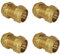 Suinga Pack 4 MANGUITO DE LATÓN 25mm para tuberia de polietileno de 25 mm, accesorio de laton 25MM, Enlace de latón 25 mm con Certificado Aenor