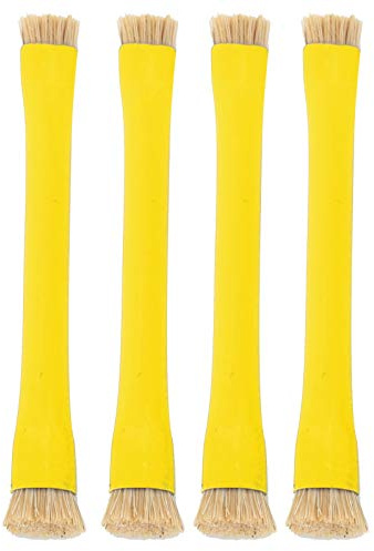 Brosse Antistatique, Brosse de Nettoyage de téléphone Portable à Double tête 4PCS, Poils durs, Antistatique antidérapant, poignée isolée, pour Nettoyer Les téléphones Mobiles(Jaune)