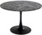 Kare Design Tisch Veneto, Schwarz, Marmorstein Tischplatte, D110cm, 4-6 Personen, Pflegeleicht, Runder Esstisch, Stilvoll, Mittiger Fuß aus Stahl, 40 kg max. Belastbarkeit, 73x110x110 cm (HxBxT)
