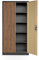 Jan Nowak Aktenschrank C001H Büroschrank Metallschrank Stahlschrank Werkzeugschrank Stahlblech Pulverbeschichtet Flügeltürschrank Abschließbar 195 cm x 90 cm x 40 cm (Anthrazit-Holzoptik)
