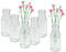 6 Stück Runde Mini Vasen Typ 263 Glasfläschchen kleine Dekoflaschen Flasche Väschen Vase Glasflaschen Blumenvase (6 Stück)
