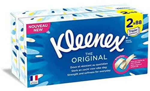 Kleenex Kleenex Boîte de mouchoirs original doux résistant 2x75 mouchoirs - Les 2 boîtes de 75 mouchoirs