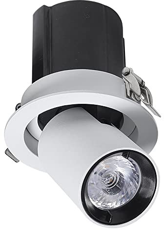 FAZRPIP 7W LED-Einbaustrahler, runder Einbaustrahler, 1 Stück, 4 Stück, 8 Stück, Verstellbarer Winkel, eingebettete Flache Strahler, 360 ° drehbar, Strahler hoher CRI90+