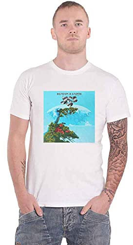 Yes T Shirt Heaven and Earth Band Logo Official Mens White L