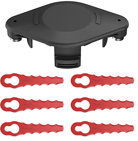 XIJIANG TLBR-01-1 Testa a doppia lama seghettata per tagliabordi (+6 lame) per Tagliabordi- Speciale per erba alta/spessa Compatibile con Decespugliatore BLACK+DECKER Bobina di Filo A6481 A6485 AF-100