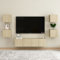 Yongdu 6-TLG. TV-Schrank-Set, Wohnwand Wohnzimmer, Anbauwand Wohnzimmer, Schrankwand Wohnzimmer, Wohnzimmer Wand, Sonoma-Eiche Holzwerkstoff