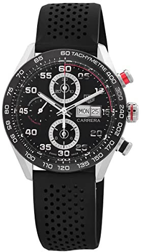 TAG Heuer Carrera CBN2A1AA.FT6228 - Reloj cronógrafo automático con esfera negra para hombre, Negro -, 44 mm, Moderno