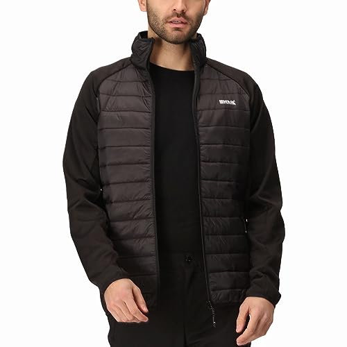 Regatta Herren Jacke Outdoorjacke Clumber IV Hybrid, Farbe:Schwarz, Artikel:-800 Black, Größe:2XL