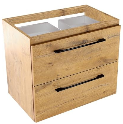paplinskimoebel paplinskioebel Plan de Travail pour lavabo, Plan de Travail pour Meuble sous Plan de Travail lavabo, Salle de Bain, Plan de Travail Universel (Armoire sans Plan Chêne Lancelot, 80 cm)