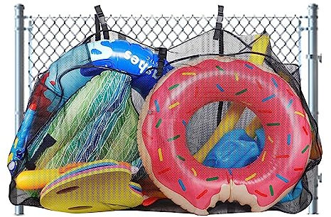 Fivetoo Rete Porta Galleggiante per Piscina,Borsa a Rete di Grande capacità per Rete da Piscina - Organizzazione di Giocattoli gonfiabili per Forniture da Piscina, Accessori per Giochi d'Acqua