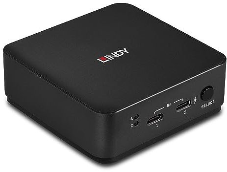 LINDY 42321 2 Port Typ C, Dual HDMI 4K60 KVM Switch