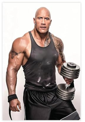 OWNPET Leinwand-Poster, Schauspieler Dwayne Johnson, Wandkunst, Dekor, Bild, Gemälde für Wohnzimmer, Schlafzimmer, Dekoration, ungerahmt, 30 x 45 cm