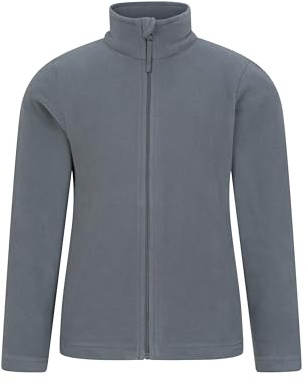 Mountain Warehouse Camber II Kids Full-Zip Fleece - Comfy, Lightweight Sweatshirt, Full-zip, For Boys & Girls - For Spring Summer, Camping, Outdoors & Hiking Medium Grey Teen Size 13 Years
