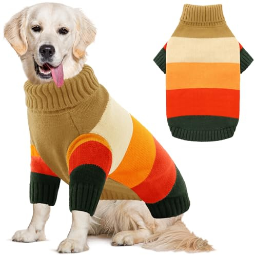 AOFITEE Hundepullover Große Hunde, Warm Hundepulli Sweater für Hunde XL | Elastisch Hundepulli mit Beinen für Kleine Mittelgroße Große Hunde, Weihnachten Sweater für Hund Herbst Hundebekleidung
