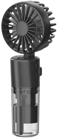 Ventilador de pulverización portátil portátil con mango ergonómico, ventilador de niebla de agua recargable, ventilador de pulverización de niebla de agua recargable, plegable, portátil, para verano,