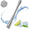 Wantli Muddler de cóctel de Acero Inoxidable, Asesino de Robusto para Peces, Martillo De Hielo Picado, Multifunción Herramienta de Barman Ideal para Familias y Bares (Long Handle) 28.5cm