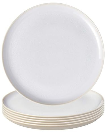 Villeroy & Boch like. by Crafted Cotton Speiseteller 6er Set, 26 cm, Teller mit Reaktivglasur, Premium Porzellan, Beige, 19-5183-2610