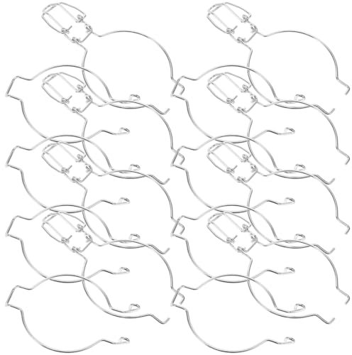 Alipis 10 Stück Einmachglas-Drahtbügel Griffe Weithals-Glasschnalle Glas-Einmachglas-Drahtklemmen Kanisterdichtung Drahtklammern Befestigungen Halter Ersatzkugel Pintglas-Zubehör