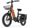 LANKELEISI Wombat-1 Lastenfahrrad E-Bike Longtail 20 Zoll für Herren und Damen, 7 Gang Fatbike mit 48V 20Ah Akku, Reichweite bis zu 150KM