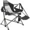 VEVOR Chaise Hamac de Camping, Capacité de Charge 136 kg, Chaise à Bascule Pliante Inclinable avec Repose-Pieds, Sac de Rangement, Appui-tête, Dossier Réglable, pour Camping, Activités en Plein Air