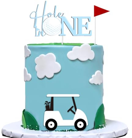 Hole In One Cake Topper Golf Cake Decorations Golf Theme Cake Decorations | Acrylic material